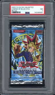 PSA 7 - Yu-Gi-Oh Cards - Blue Eyes White Dragon - Booster Pack - NM