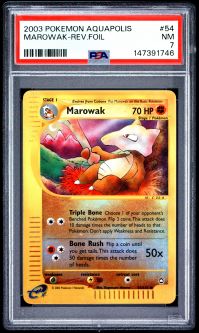 PSA 7 - Pokemon Card - Aquapolis 54/147 - MAROWAK (reverse holo) - NM