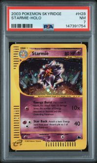 PSA 7 - Pokemon Card - Skyridge H28/H32 - STARMIE (holo-foil) - NM