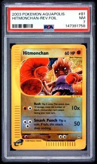 PSA 7 - Pokemon Card - Aquapolis 81/147 - HITMONCHAN (reverse holo) - NM
