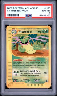 PSA 8 - Pokemon Card - Aquapolis H30/H32 - VICTREEBEL (holo-hoil) - NM-MT