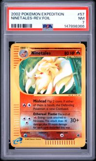 PSA 7 - Pokemon Card - Expedition 57/165 - NINETALES (reverse holo) - NM