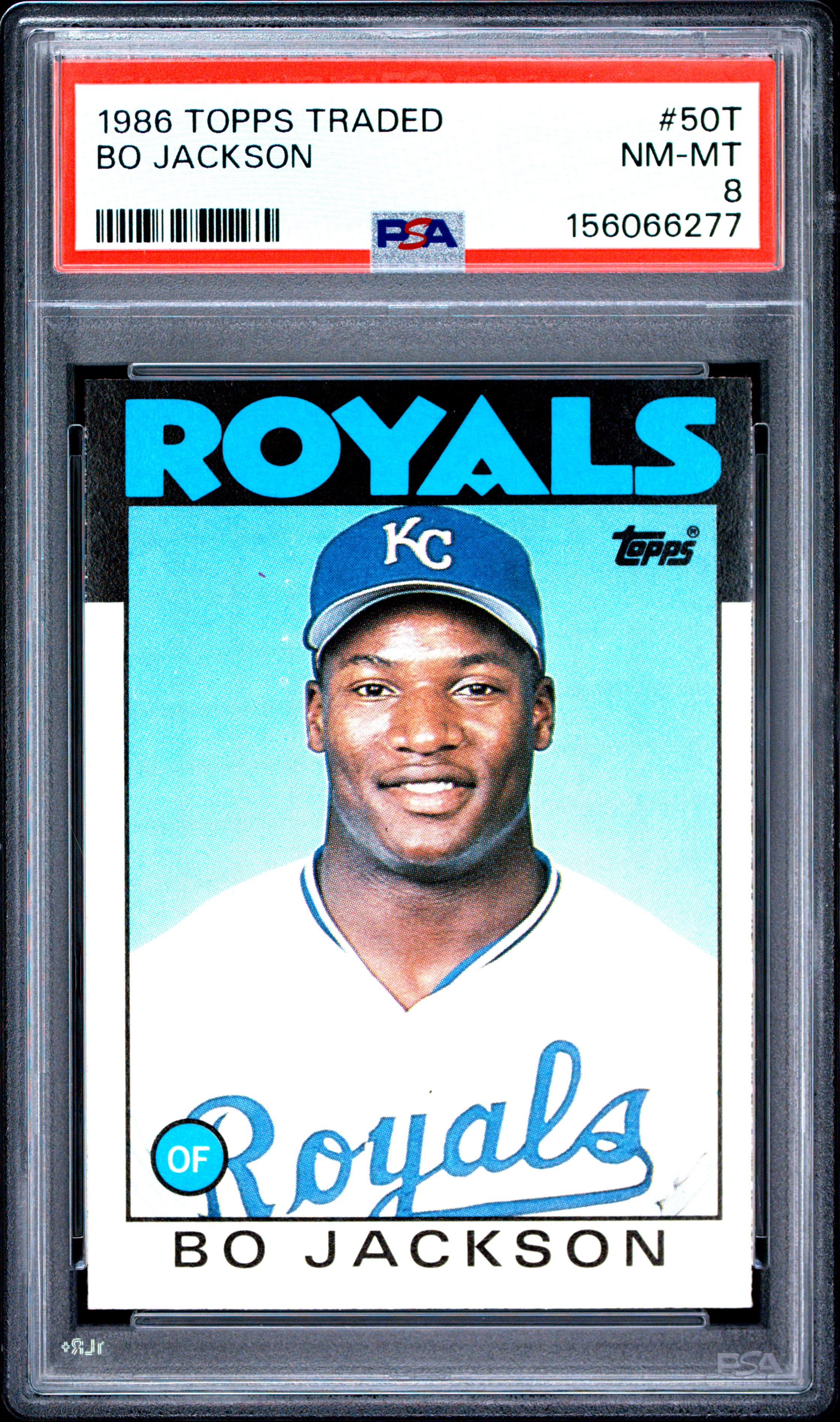 PSA 8 - BO JACKSON - 1986 Topps Traded Baseball #50T - NM-MT