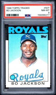 PSA 8 - BO JACKSON - 1986 Topps Traded Baseball #50T - NM-MT
