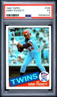 PSA 5 - KIRBY PUCKETT - 1985 Topps Baseball #536 - Rookie RC - EX