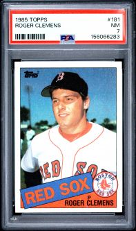 PSA 7 - ROGER CLEMENS - 1985 Topps Baseball #181 Rookie RC - NM