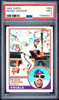 PSA 9 - REGGIE JACKSON - 1983 Topps Baseball #500 - MINT