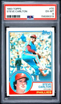 PSA 6 - STEVE CARLTON - 1983 Topps Baseball #70 - EX-MT