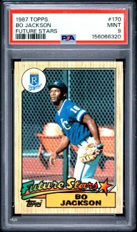 PSA 9 - BO JACKSON - 1987 Topps Baseball #170 Future Stars - MINT