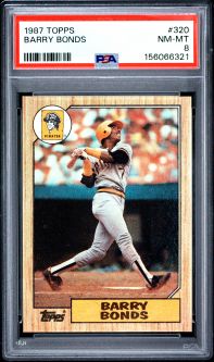 PSA 8 - BARRY BONDS - 1987 Topps Baseball #320 - NM-MT