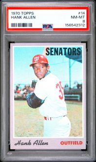 PSA 8 - HANK ALLEN - 1970 Topps Baseball #14 - NM-MT