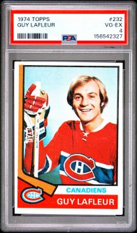 PSA 4 - GUY LAFLEUR - 1974 Topps Hockey #232 - VG-EX