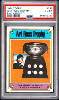 PSA 4 - ART ROSS TROPHY - PHIL ESPOSITO - 1974 Topps Hockey #246 - VG-EX