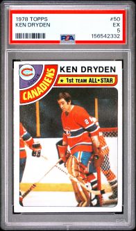 PSA 5 - KEN DRYDEN - 1978 Topps Hockey #50 - EX