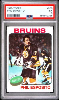 PSA 5 - PHIL ESPOSITO - 1975 Topps Hockey #200 - EX