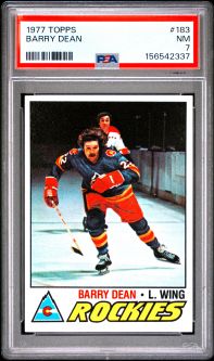 PSA 7 - BARRY DEAN - 1977 Topps Hockey #183 - NM