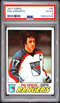 PSA 4 - PHIL ESPOSITO - 1977 Topps Hockey #55 - VG-EX
