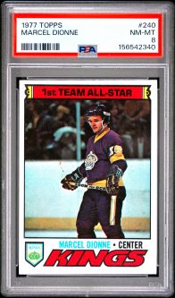 PSA 8 - MARCEL DIONNE - 1977 Topps Hockey #240 - NM-MT