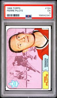 PSA 5 - PIERRE PILOTE - 1968 Topps Hockey #124 - EX