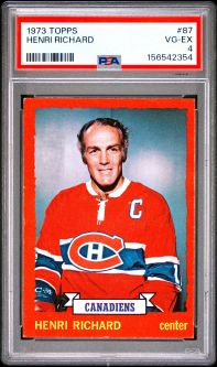 PSA 4 - HENRI RICHARD - 1973 Topps Hockey #87 - VG-EX