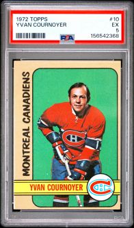 PSA 5 - YVAN COURNOYER - 1972 Topps Hockey #10 - EX