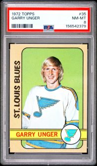 PSA 8 - GARRY UNGER - 1972 Topps Hockey #35 - NM-MT