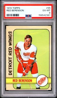 PSA 6 - RED BERENSON - 1972 Topps Hockey #95 - EX-MT