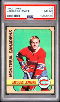 PSA 8 - JACQUES LEMAIRE - 1972 Topps Hockey #25 - NM-MT