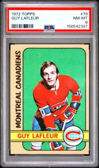 PSA 8 - GUY LAFLEUR - 1972 Topps Hockey #79 - NM-MT