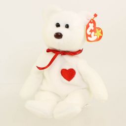 TY Beanie Baby - VALENTINO the BEAR (PVC Pellets Tush Tag & CANADIAN) MWMTs