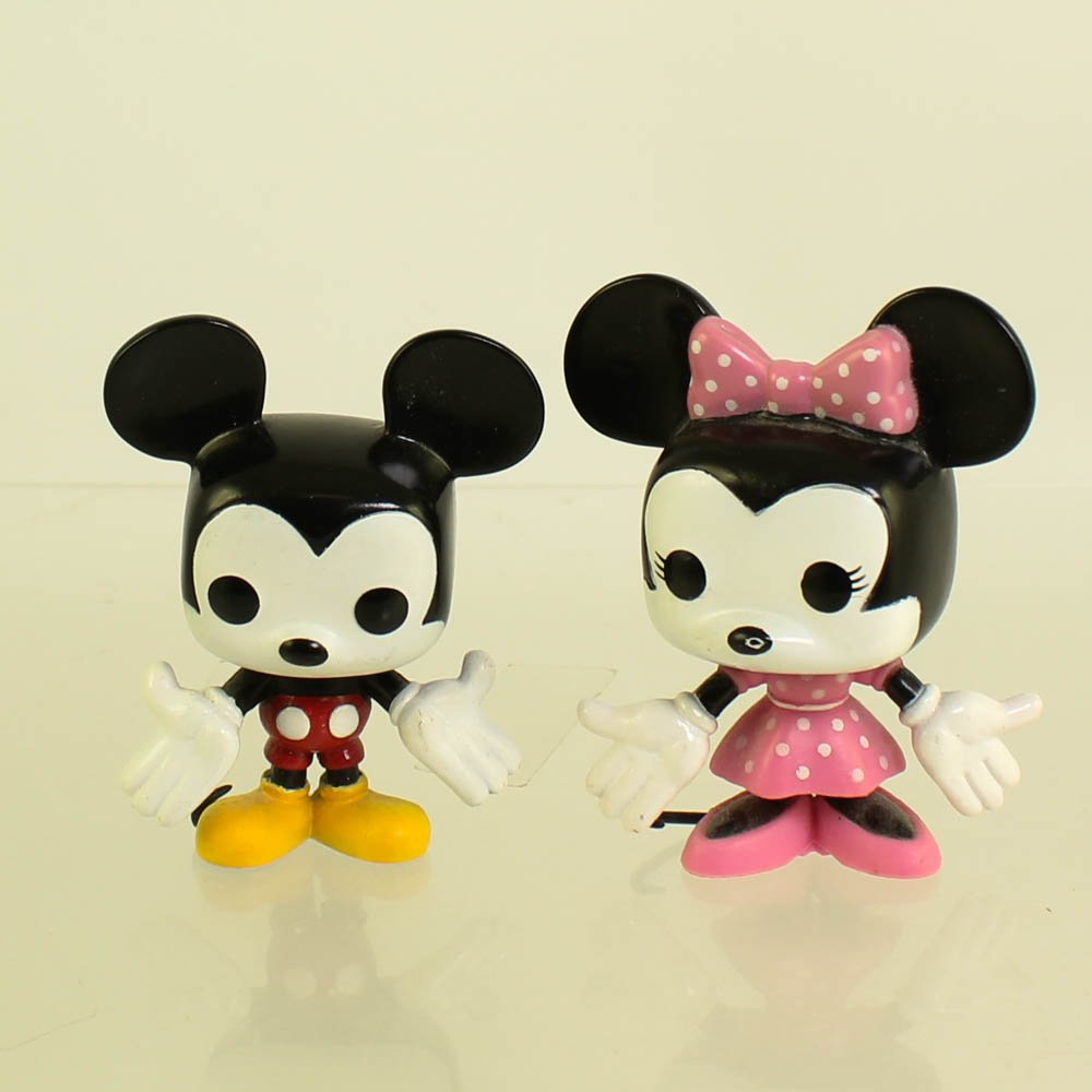 Funko Mini POP! Disney - Vinyl Figures - MICKEY & MINNIE MOUSE (3 inch) *LOOSE - NO BOX*