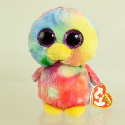 TY Beanie Boos - FEATHERS the Pastel Ty-Dyed Chick (Regular Size - 6 inch) *Very Rare*