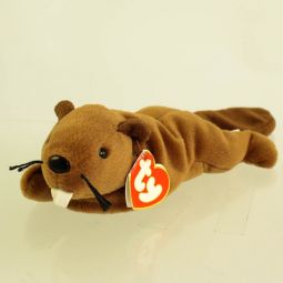 TY Beanie Baby - BUCKY the Beaver (3rd Gen Hang Tag - 98% Mint)