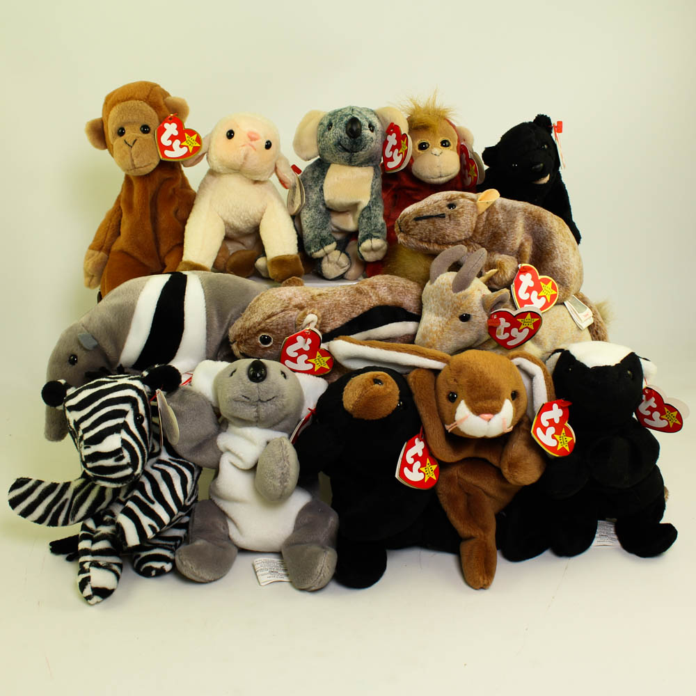 TY Beanie Babies - Lot of 14 Wild Animals (Bongo Mel Ants +11) *CANADIAN  TUSH TAGS* *NM HANG TAGS*:  - Toys, Plush, Trading Cards,  Action Figures & Games online retail store shop sale