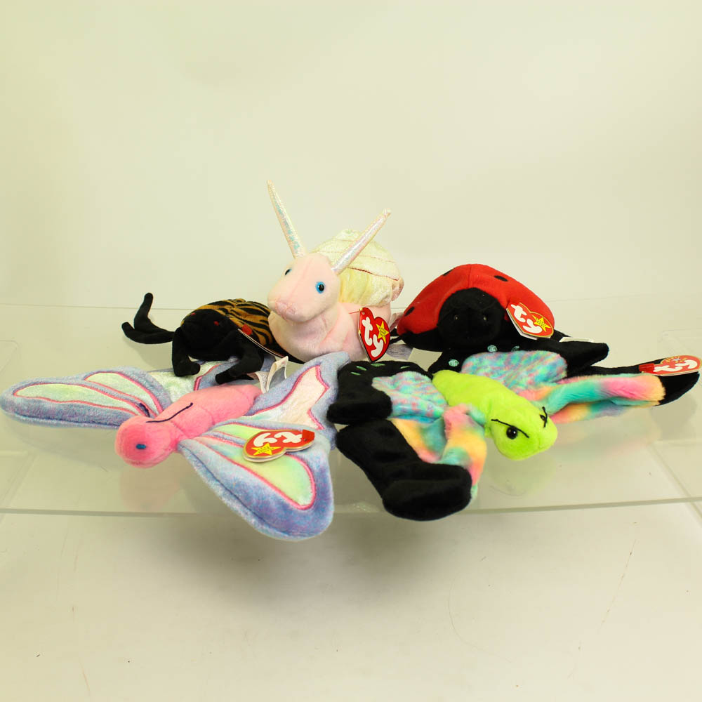 TY Beanie Babies - Lot of 5 Bugs (Spinner Lucky Swirly Flitter Float) *CANADIAN TUSH TAGS*: BBToyStore.com - Toys, Plush, Trading Cards, Action Figures & Games online retail store shop sale TY Beanie Babies - Lot of 5 Bugs (Spinner Lucky Swirly Flitter Float) *CANADIAN TUSH TAGS*: BBToyStore.com - Toys, Plush, Trading Cards, Action Figures & Games online retail store shop sale