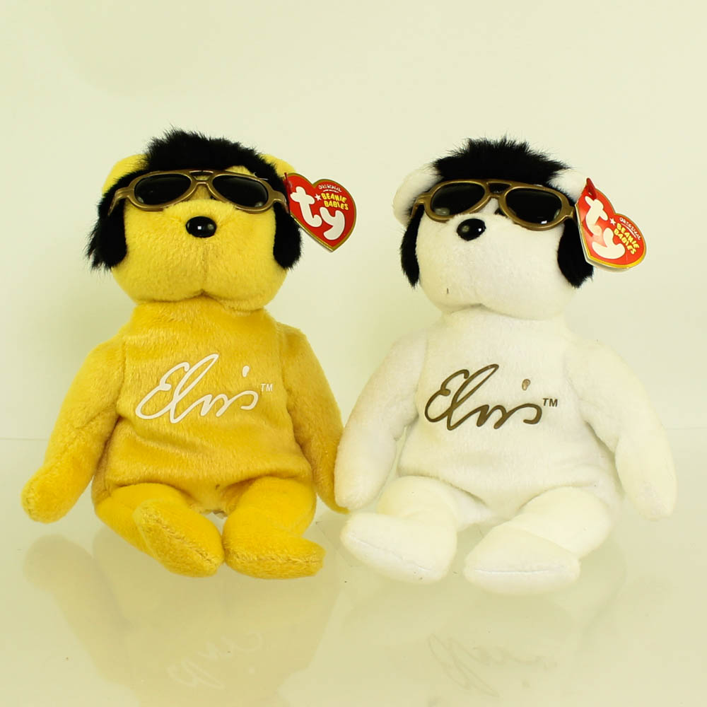 Inschrijven strand Plicht TY Beanie Babies - ELVIS Walgreens Excl Bears (Set of 2 - Viva Las Beanies  & Solid Gold Beanie) *NM*: BBToyStore.com - Toys, Plush, Trading Cards,  Action Figures & Games online retail