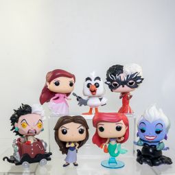 Lot of 7 Disney Funko POP! Vinyl Figures - THE LITTLE MERMAID & 101 DALMATIANS *LOOSE - NM*