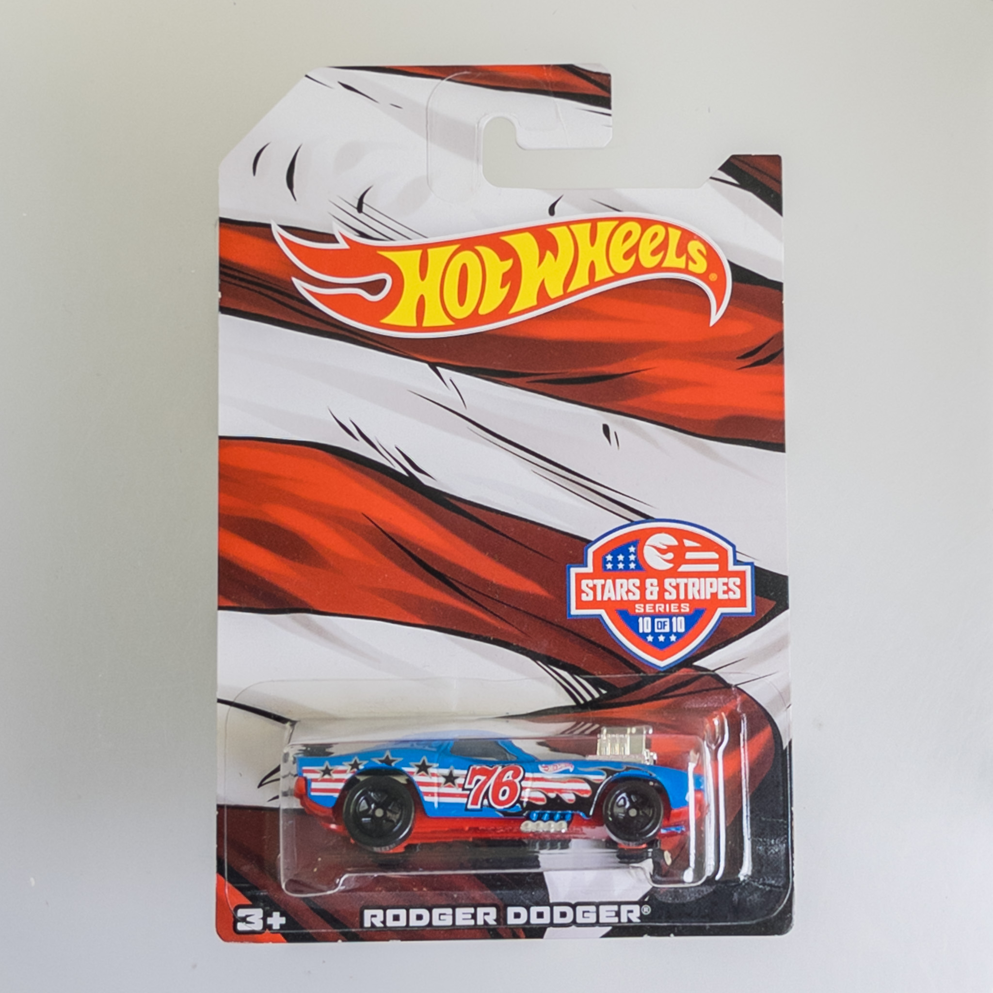 Mattel - Hot Wheels - Stars & Stripes Series Rodger Dodger 10 of 10 *NON MINT BOX*
