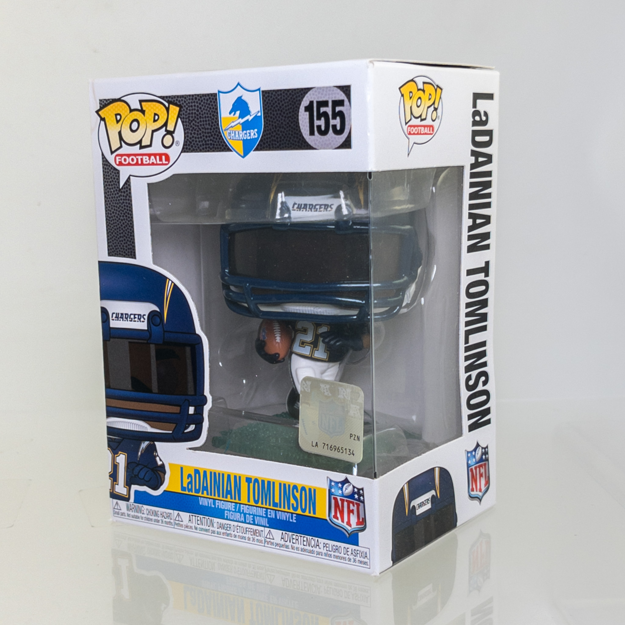 Funko POP! NFL Legends S3 Vinyl Figure - LADAINIAN TOMLINSON (San Diego Chargers) #155 *NON-MINT*