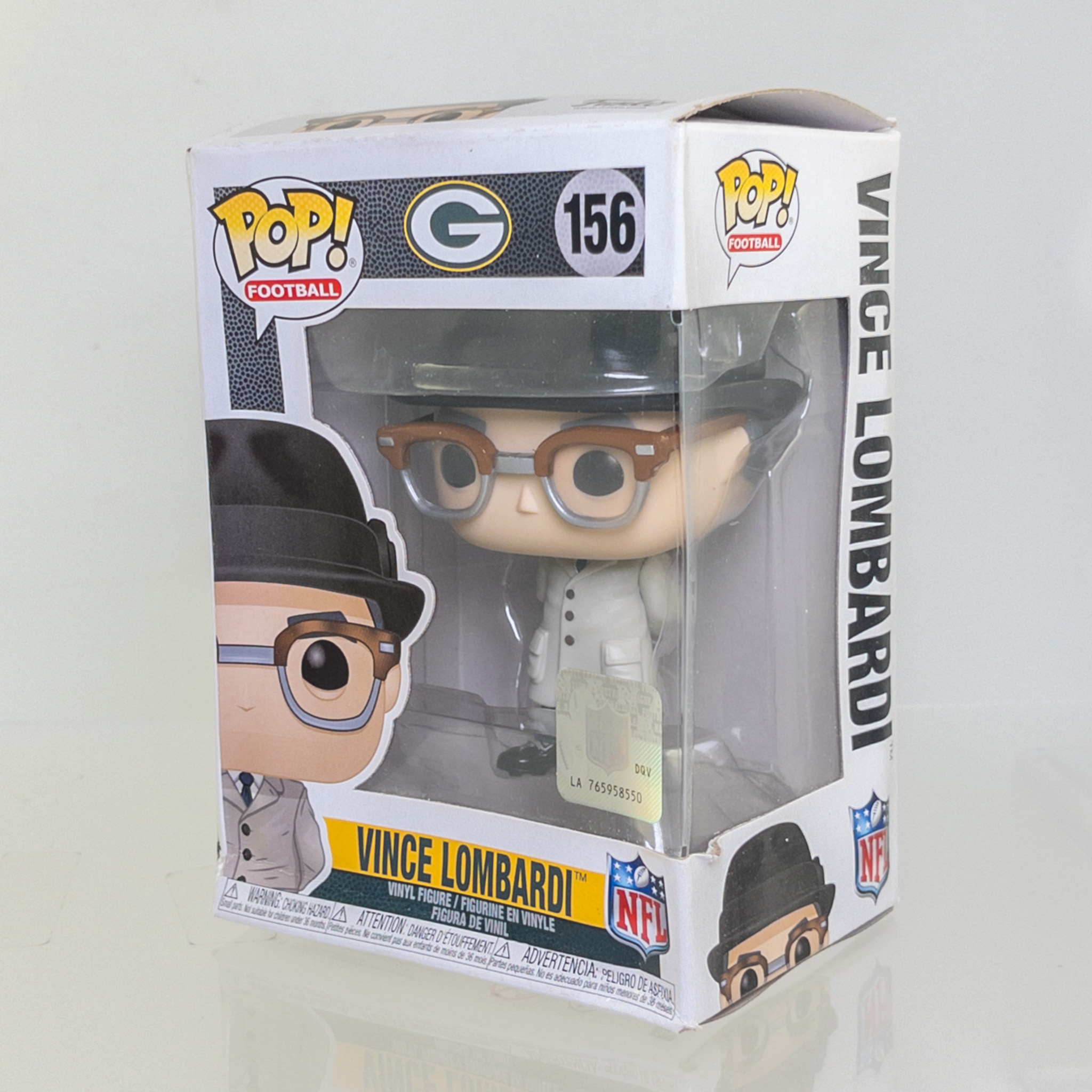 Funko POP! NFL Legends S3 Vinyl Figure - VINCE LOMBARDI (Green Bay Packers Coach) #156 *NON-MINT*