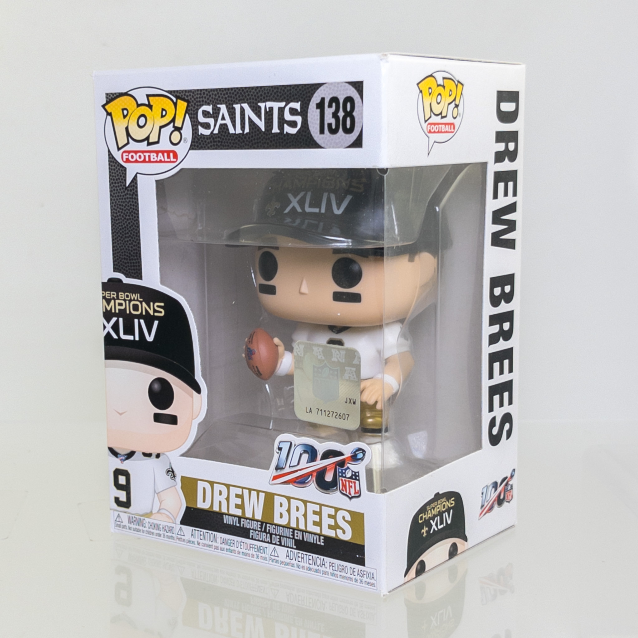 Funko POP! NFL Wave 6 Vinyl Figure - DREW BREES (Saints)(Super Bowl XLIV Champions) #138 *NON-MINT*
