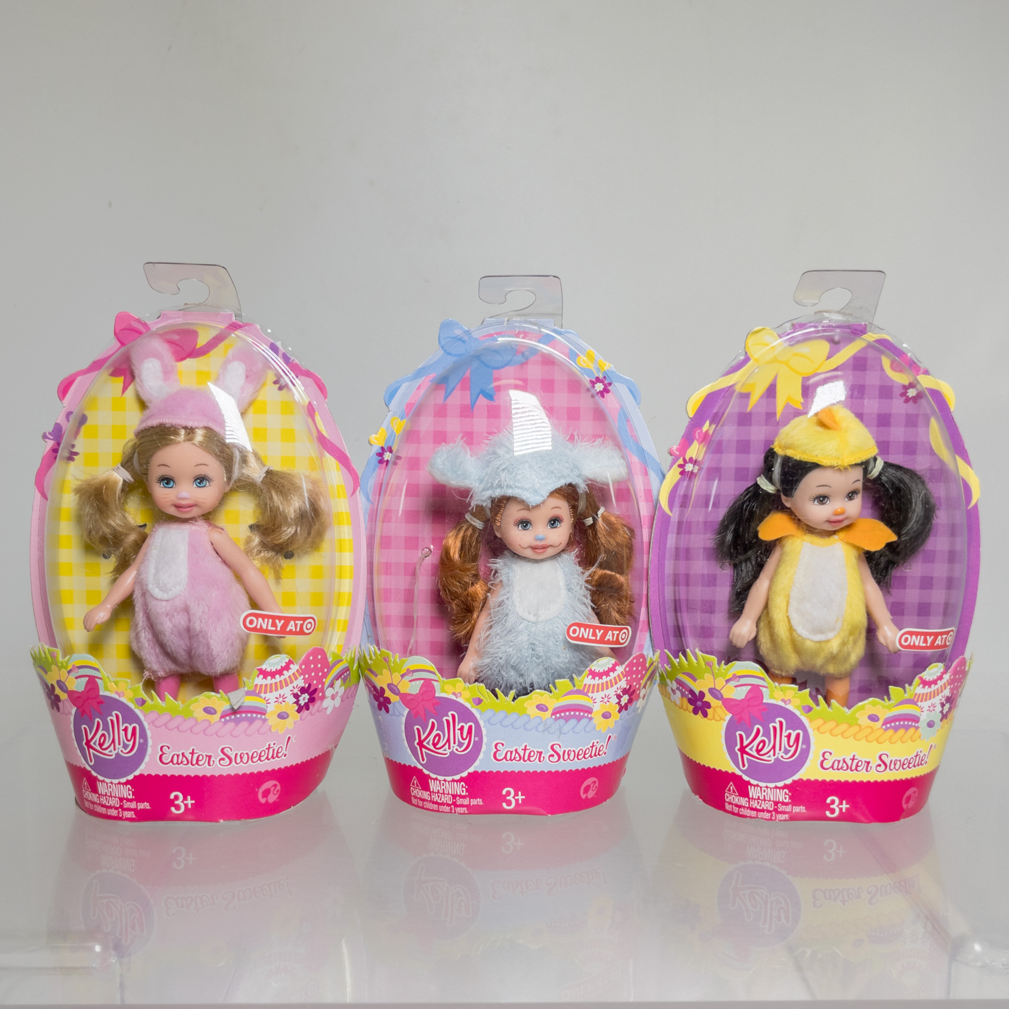 Mattel - Lot of 3 Kelly Club Dolls - 2008 Easter Sweetie! Miranda, Kelly, & Kayla *NON-MINT*