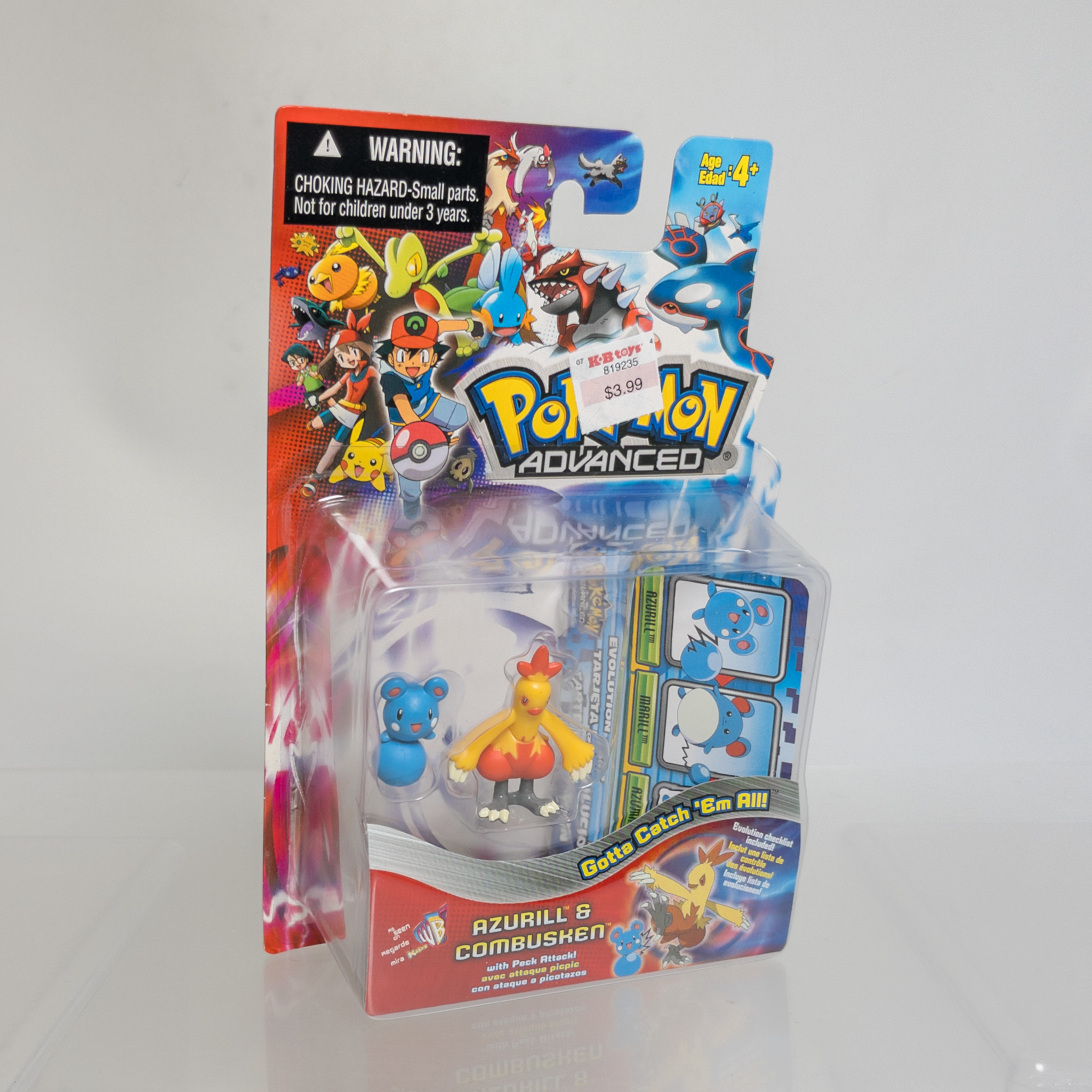 Hasbro - Pokemon Advanced - AZURILL & COMBUSKEN Action Figures *NON-MINT*