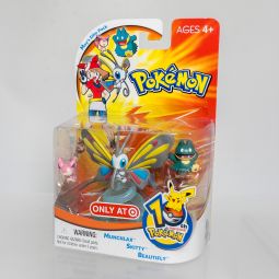 Hasbro - Pokemon 10th Anniv - May's Elite Pack Figures (Munchlax, Skitty, & Beautifly) *NON-MINT*