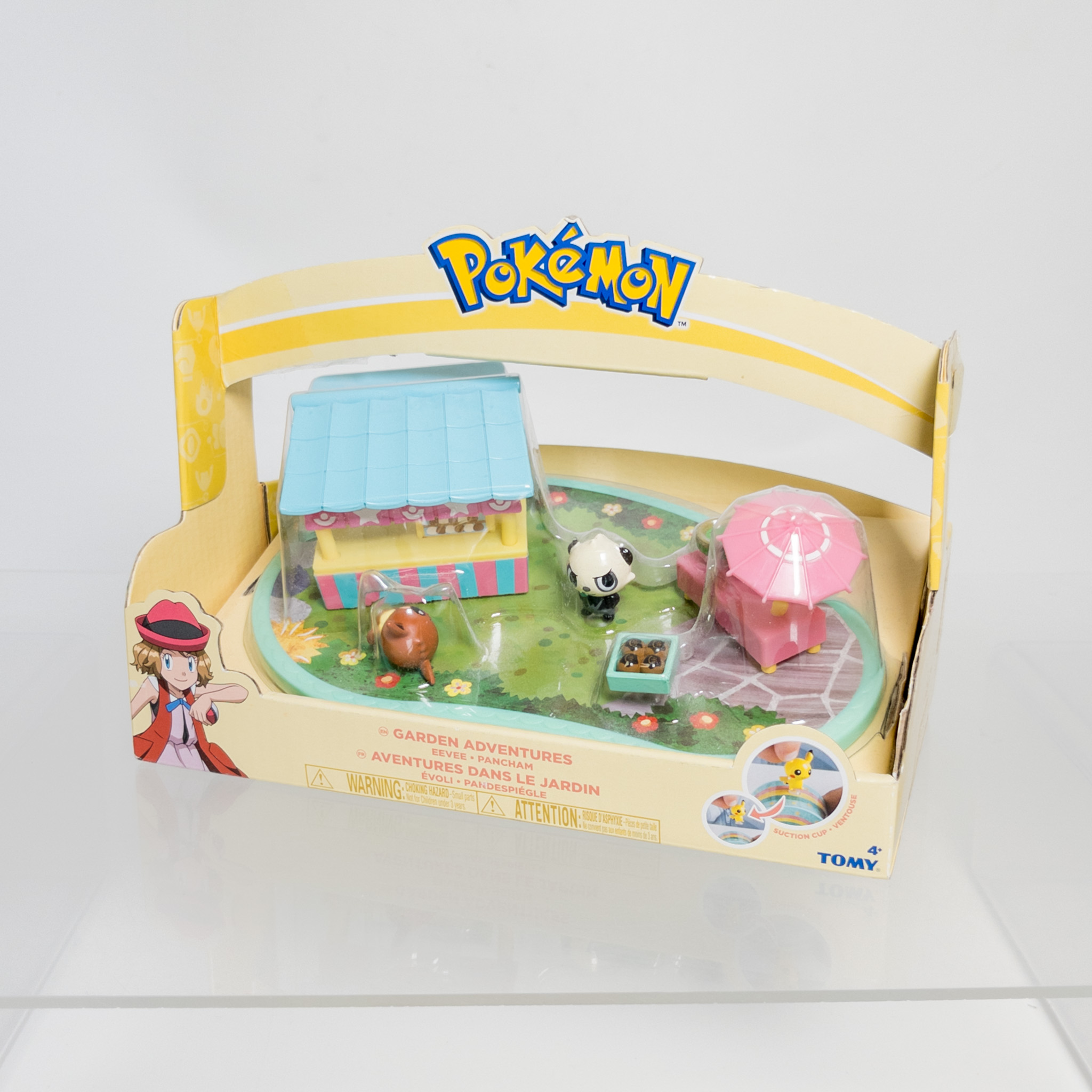 TOMY - Pokemon Suction Cup Garden Adventure Set - EEVEE & PANCHAM *NON-MINT*