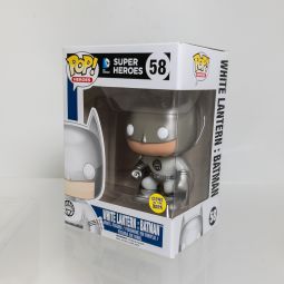 Funko POP! Heroes - DC Super Heroes Vinyl Figure - WHITE LANTERN: BATMAN (Glow) #58 *Excl* *NM*
