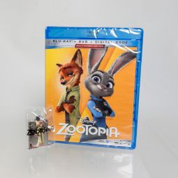 Disney Zootopia Blu-Ray Disc with Nick Wilde Disney 100 Pin *SEALED*