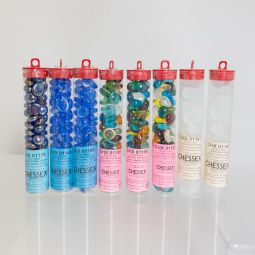Chessex - Gaming Counter Stones - Assorted Colors - Lot of 8 Tubes *NEW*