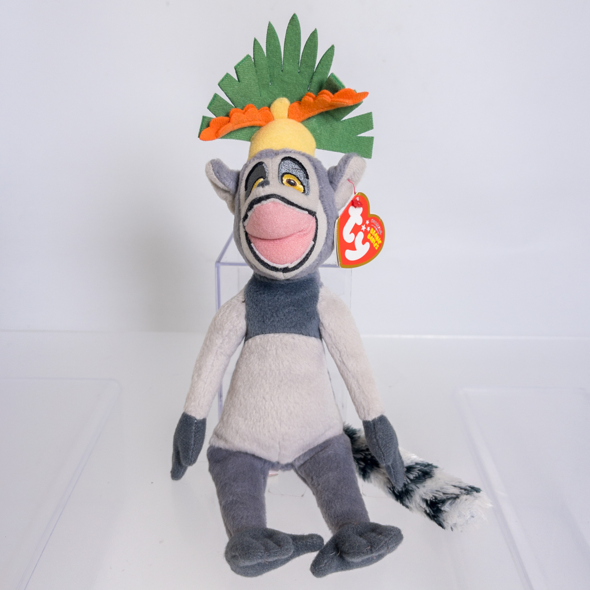 TY Beanie Baby - KING JULIEN the Lemur (Penguins of Madagascar Movie Beanie) (12 inch) *MWNMT*