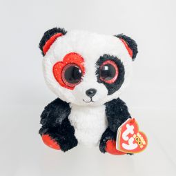 TY Beanie Boos - VALENTINA the Valentine Panda Bear (Glitter Eyes)(Regular Size - 6 inch) *NON-MINT*